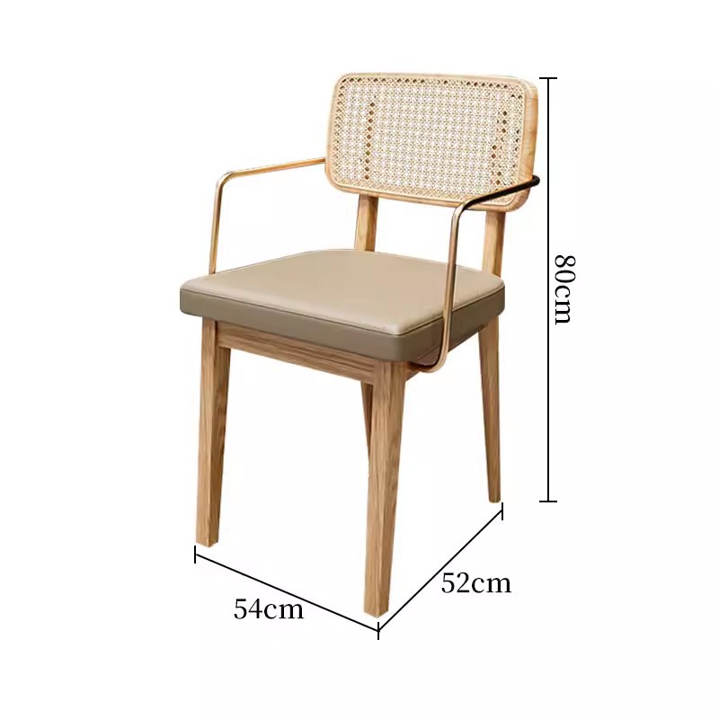 Silla de comedor de madera maciza para restaurante