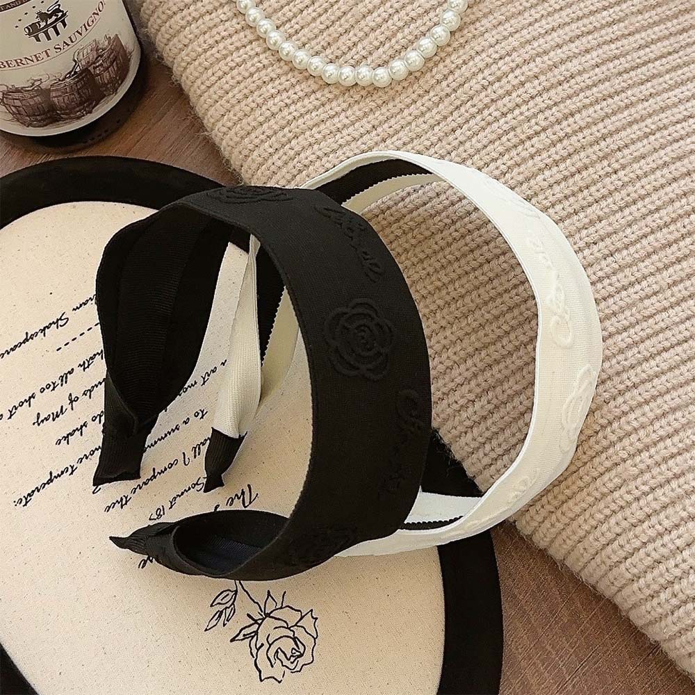 Nuevo pequeño viento de fragancia banda ancha temperamento femenino de alto grado cráneo alto lavado de cara prensado banda de cabello flores accesorios para el cabello