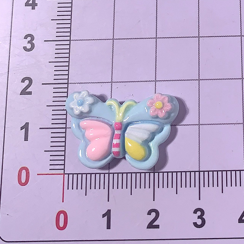 Macarón mariposa de color DIY accesorios de resina pegamento de crema de cáscara de teléfono móvil agujero agujero zapatos accesorios para el pelo abrazaderas de pelo material hecho a mano