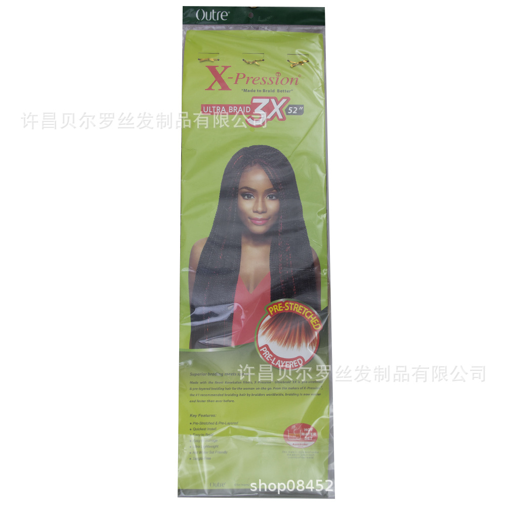 Kit de 3 pelucas EZ Braid – cabello synthetic, colores sólidos/degradé