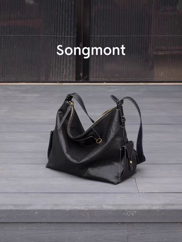 【蒋奇明同款】Songmont山下有松大号循迹包旅行hobo包单肩斜挎包|undefined