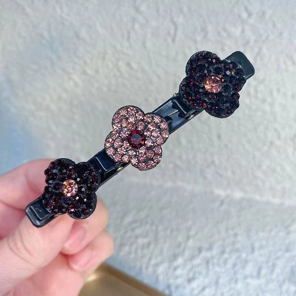Deep-shallow purple-four-leaf grass duck clip