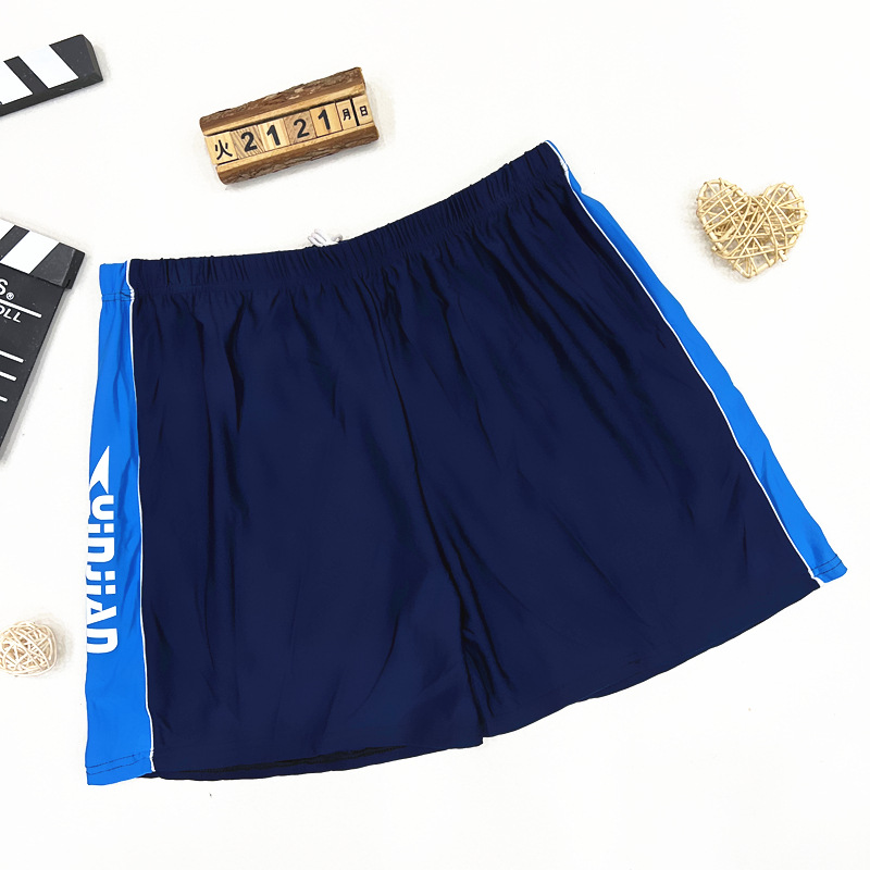 Wholesale men increase fertilizer loose comfortable boxer swimming trunks men's hot spring fashion swimming trunks silver 138