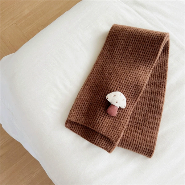 Coffee color-Forest solid color long scarf