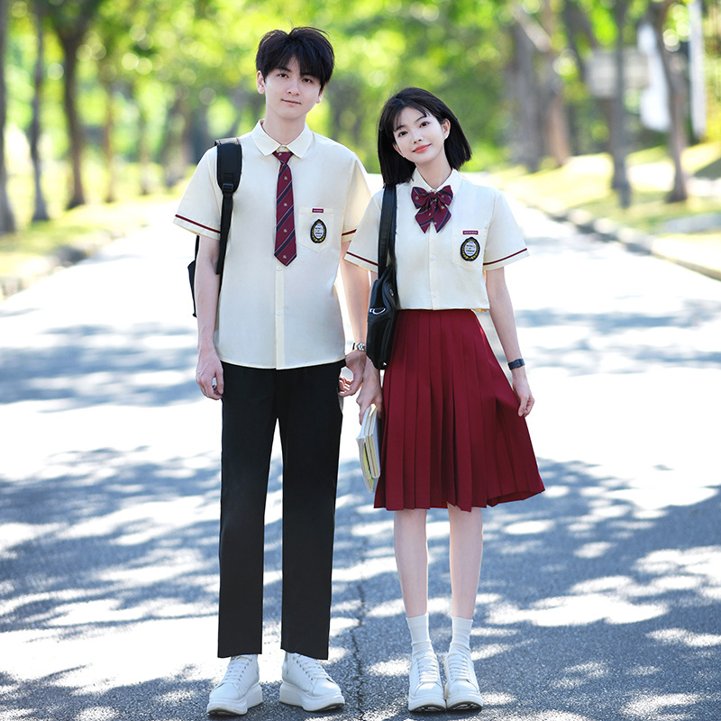 Class Uniforms for Summer, Middle and Elementary School Students, College-Style Graduation Photo Suits, High School Shirts, School Uniforms, Chorus Performance Uniforms