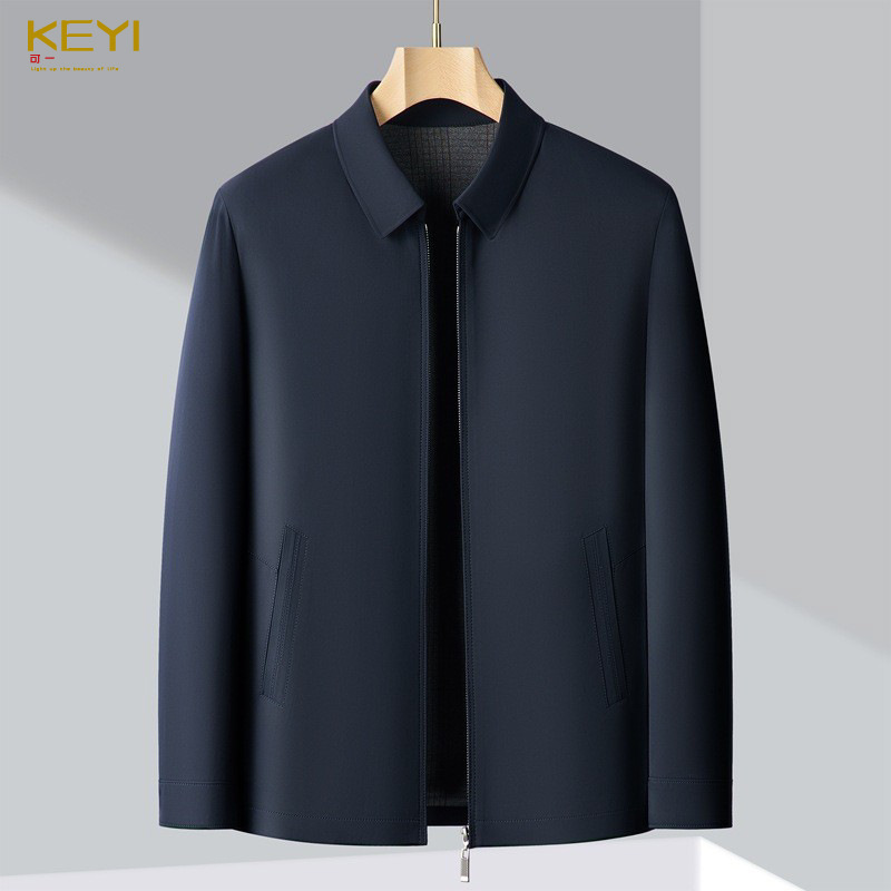 Spring and Autumn New Men's Business Executive Jacket Men's Large Size Solid Color Business High-End Lapel Jacket Men's Wholesale
