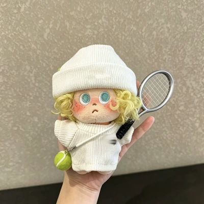 Dudu Cute Curly Hair | Pluş açarlıqlar - tennis-white-set-yellow-explosion-pendant