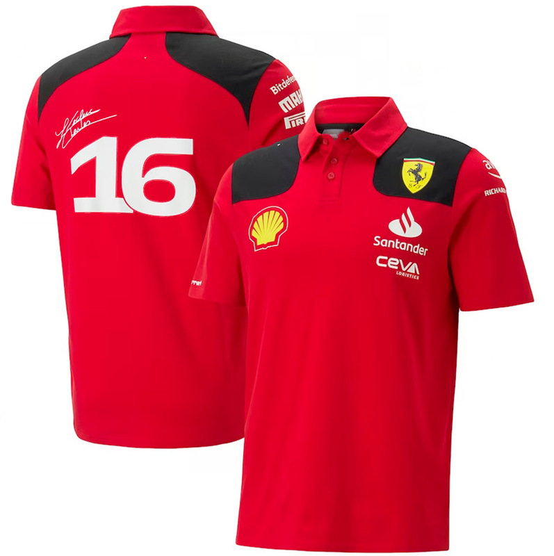 Cross-Border Popular Off-Road F1 Racing Suit Manufacturer Directly Supplies Ferrari T-Shirts