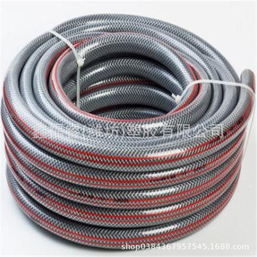 优良PVC增强软管黑色网纹管 耐寒钩编软管 耐负压 蛇皮管