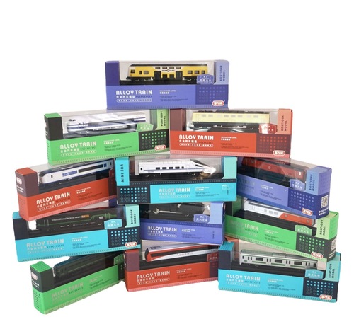 Children's simulation alloy car model world high-speed rail EMU green leather train Harmony train model ornaments toy