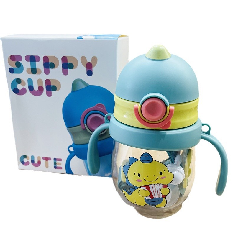 Nuevos tazas de agua boca de pato tazas de plástico tazas de dibujos animados para niños tazas de paja bebés tazas de agua de aprendizaje tazas de dibujos animados mango al por mayor