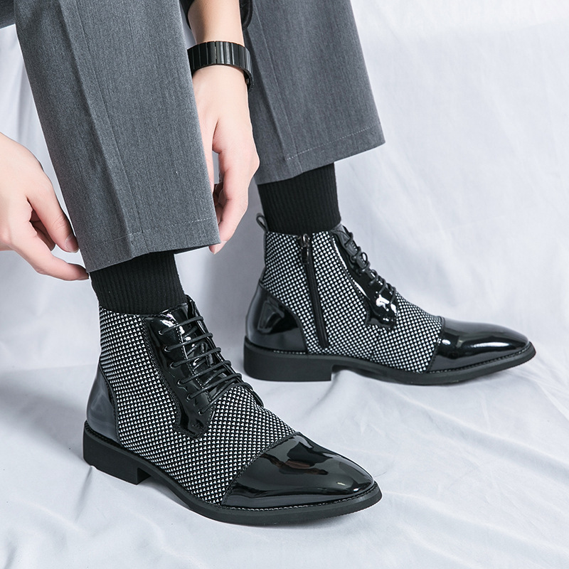New Leather Boots Fashion Men's Business Formal Leather Shoes