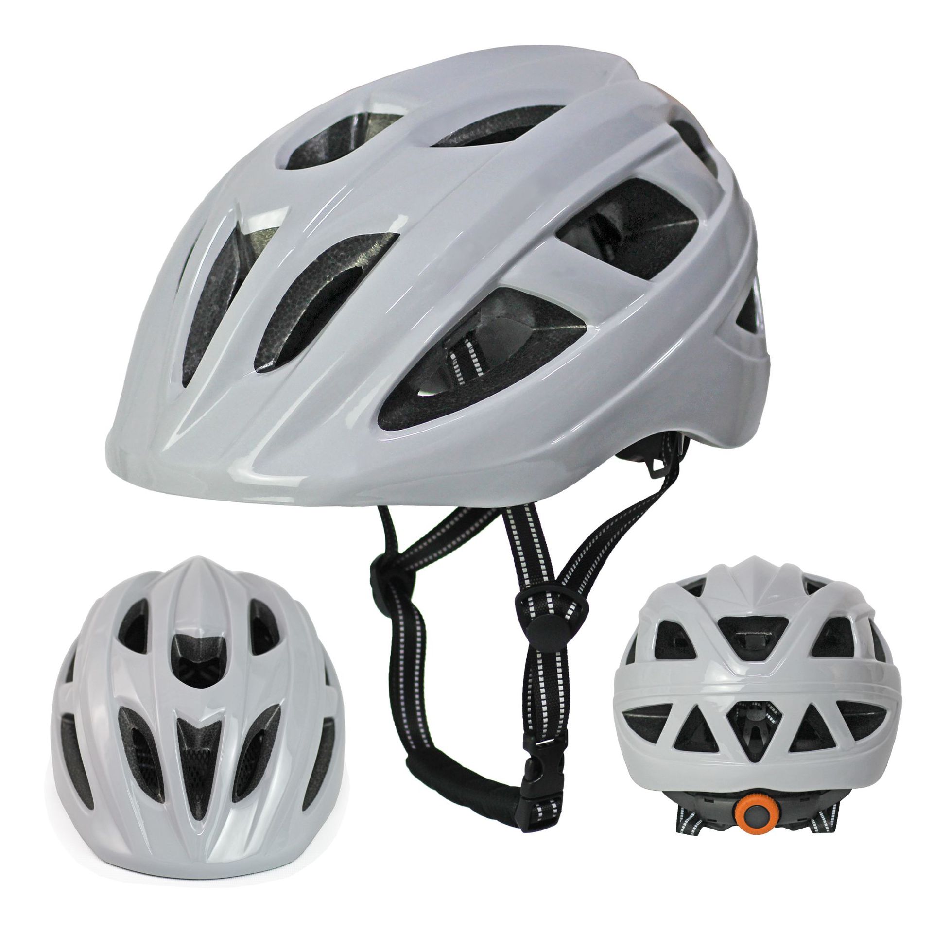 Ventas en caliente de espejo para aumentar la circunferencia de la cabeza 63 conducir para llevar casco de seguridad recargable luz trasera de viaje nocturno flash