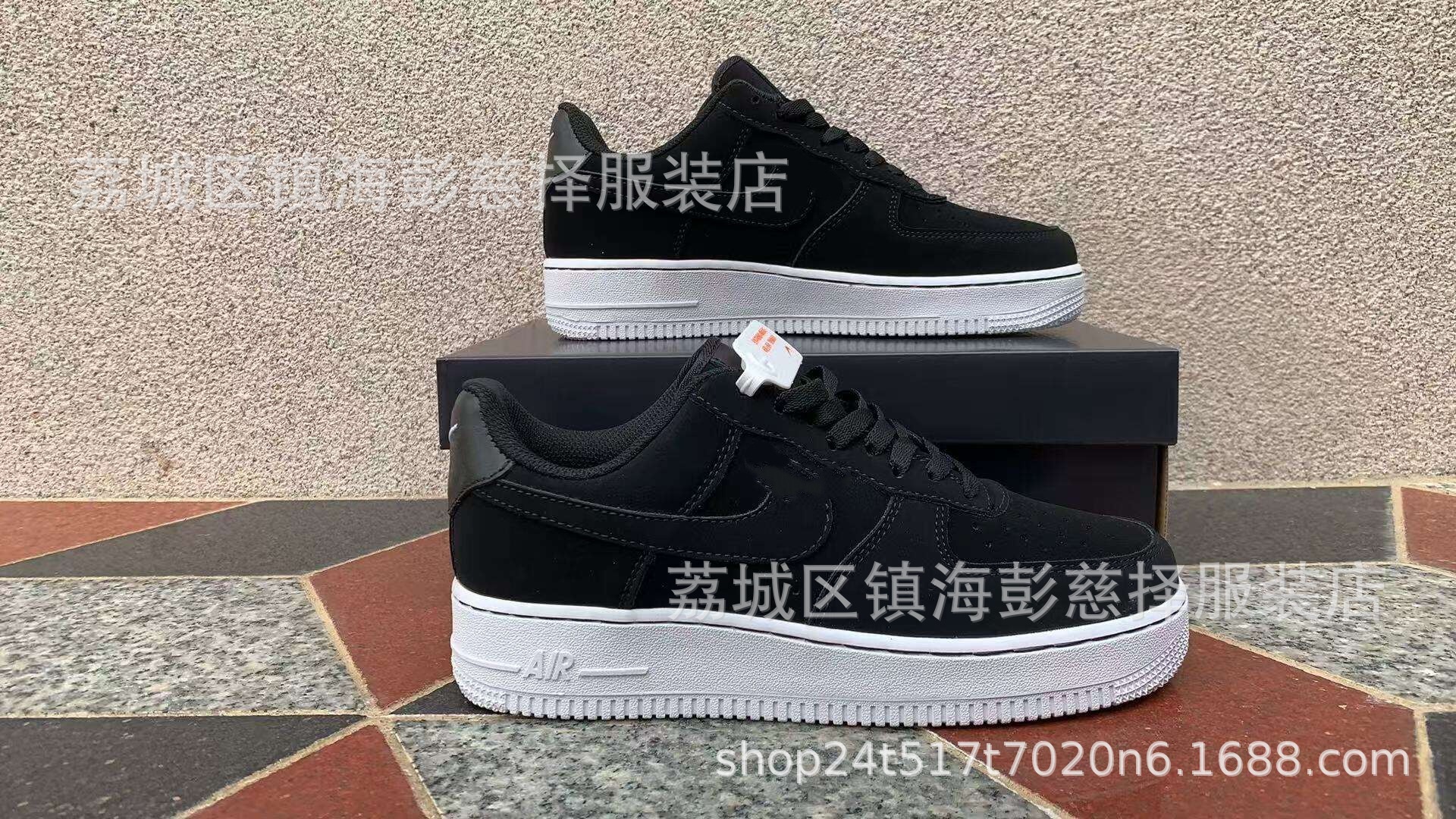Precio de fábrica Putian puro nivel de cabeza original AF1 Halloween trigo negro y blanco panda baja fuerza aérea No. 1 comercio exterior transfronterizo