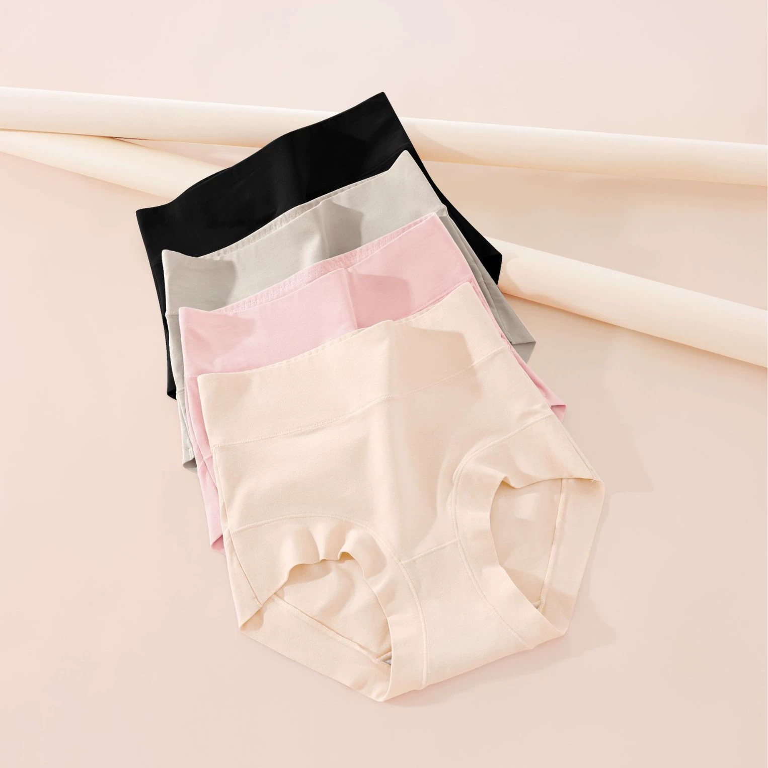 Comfortable cotton antibacterial pants, breathable trousers, high waist