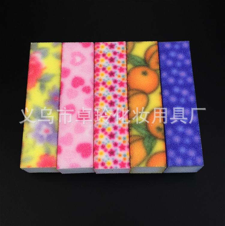 Impresión directa de fábrica de tofu de uñas bloque de molienda de uñas manicura especial cuatro cuadrados en stock suministro