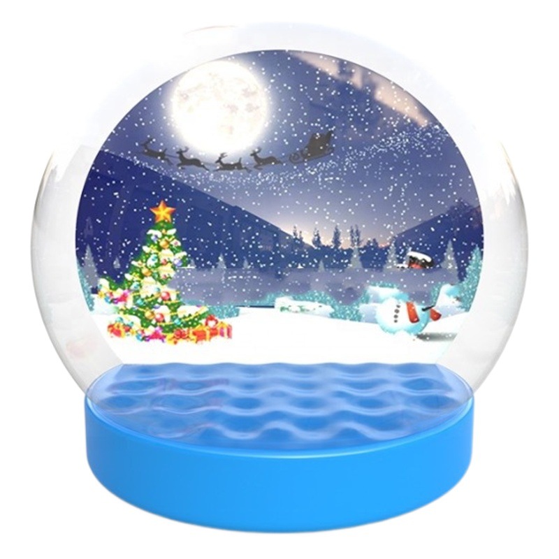 Bola de copo de nieve inflable centro comercial exposición inflable Navidad burbuja transparente casa fábrica boda Fondo decoración bola de cristal