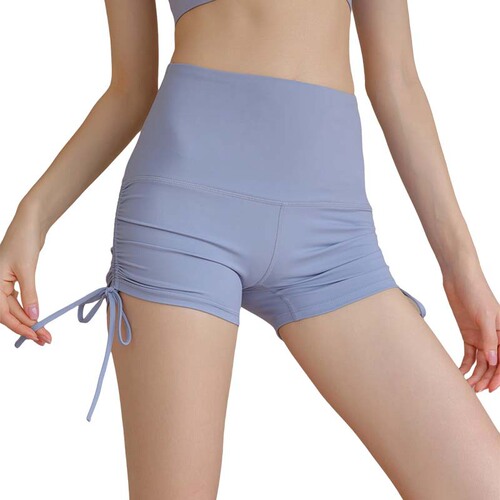 Breathable quick-drying high-waisted sports shorts for women summer drawstring sports tight-fitting bottoming running fitness yoga shorts