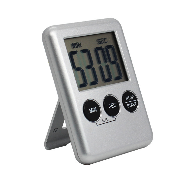 家用厨房烹饪迷你薄LCD电子计时器 厨房定时器 带支架磁铁冰箱贴