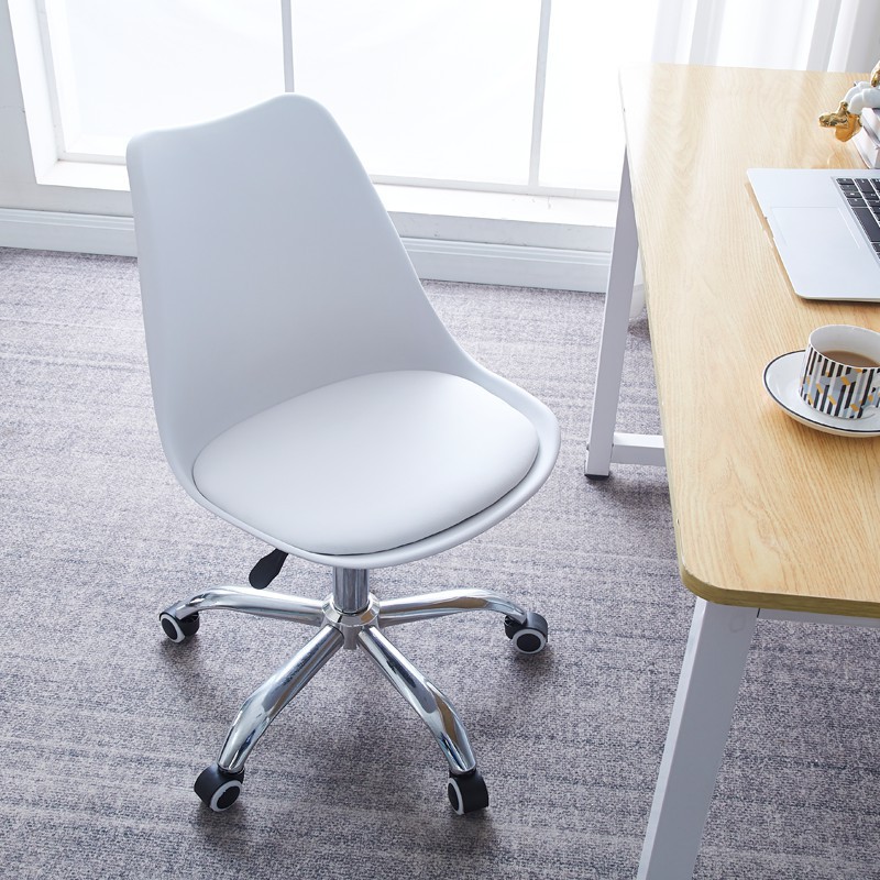 Computer Chair, Home Makeup Stool, Liftable and Rotating Office Chair, Backrest, Bedroom Dormitory Desk, Leisure Study Chair