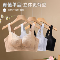 2025新款无钢圈聚拢显型小胸女士内衣调整型内衣蕾丝收副乳文胸罩