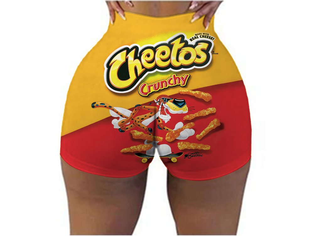 Pantalones cortos de cadera deportivos casuales de camuflaje con estampado digital europeo y americano, las mujeres pueden pedir una pieza