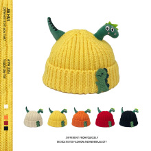 宝宝秋冬帽子可爱超萌恐龙造型毛线帽冬季男童女童保暖套头针织