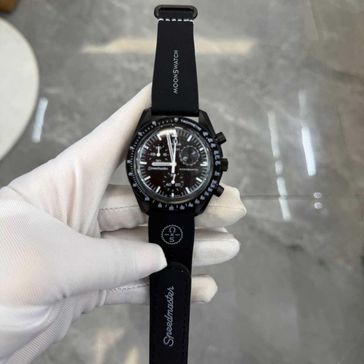 Reloj Cronógrafo de Cuarzo de Seis Agujas de Plástico y Cristal de Zafiro, Impermeable con Luz Nocturna image 4