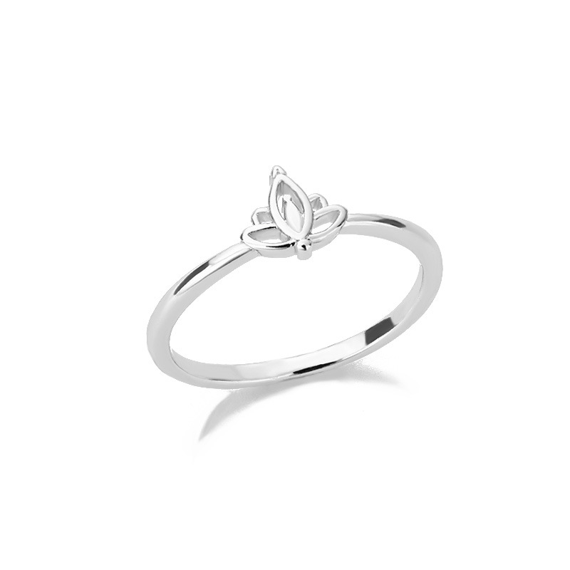 Gold Hollow Lotus Ring