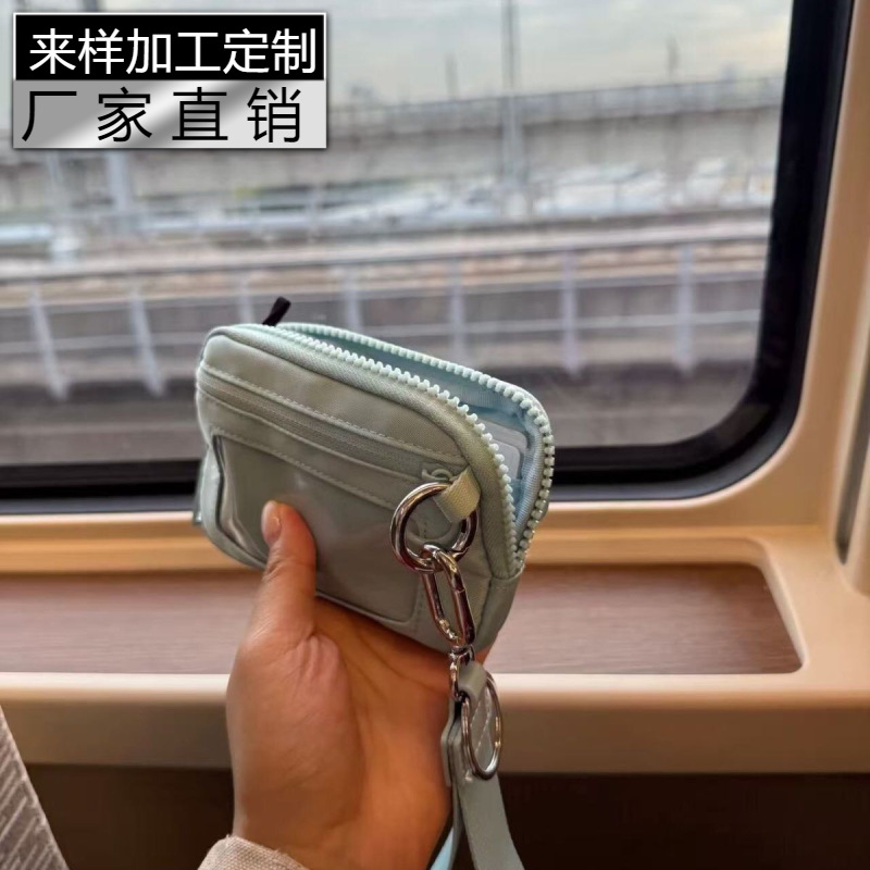现货跨境爆款Lu同款透明卡包拉链手腕包便携式银行卡零钱收纳包女