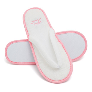 Star Hotel Disposable Coral Velvet Flip-Flops B&B Beauty Salon Thickened Customized Hotel Supplies
