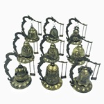 仿古青铜和尚撞钟锁撞龙纹钟凤钟佛钟鱼钟风水摆件韩国古钟礼品