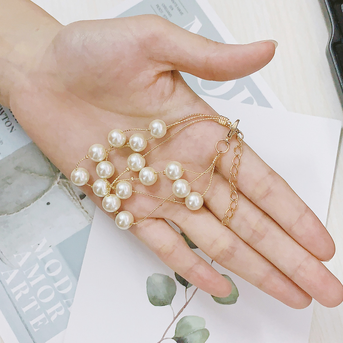 Fashion Geometric Copper Beaded Womenu0027S Bracelets Earrings Necklace 3 Piece Set