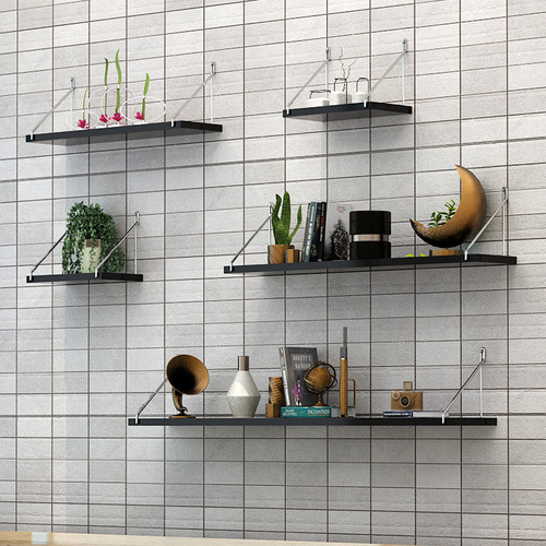 Wall rack without punching wall living room wall decoration wall hanging bedroom wall hanging bookshelf hanging one-word partition