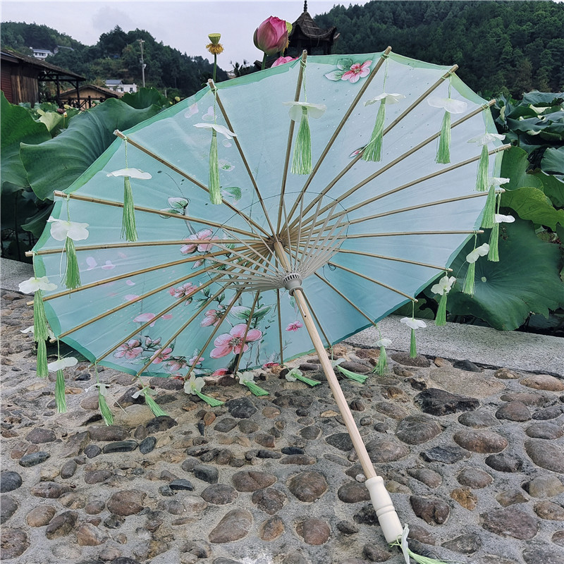 복숭아 야오 야오 꽃잎 우산