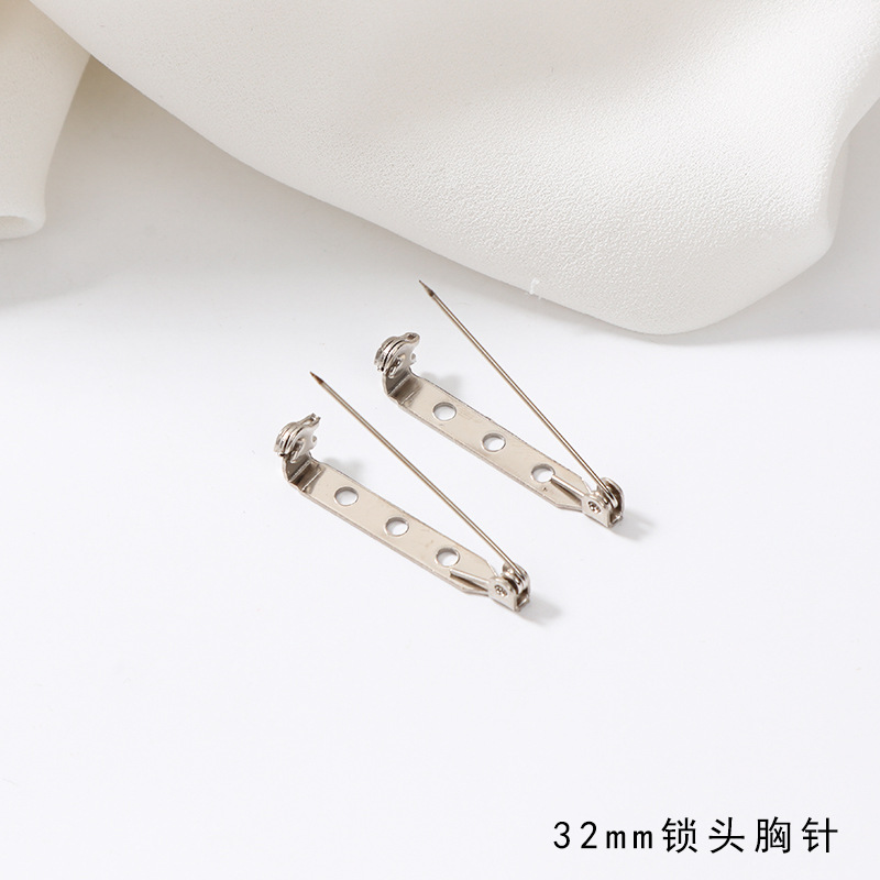 ピンの安全針の胸の花の底のボタンの針はロックの頭のネクタイのブローチの手作りのdiyの毛の服のボタンの部品の材料を持ちます。