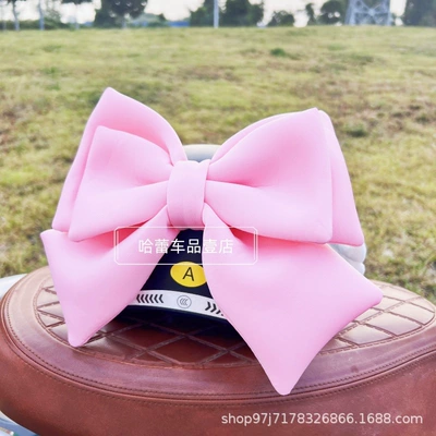 Motosiklet dəbilqələri Cute Velcro Helmet, Motorcycle - pink-27cm-bow