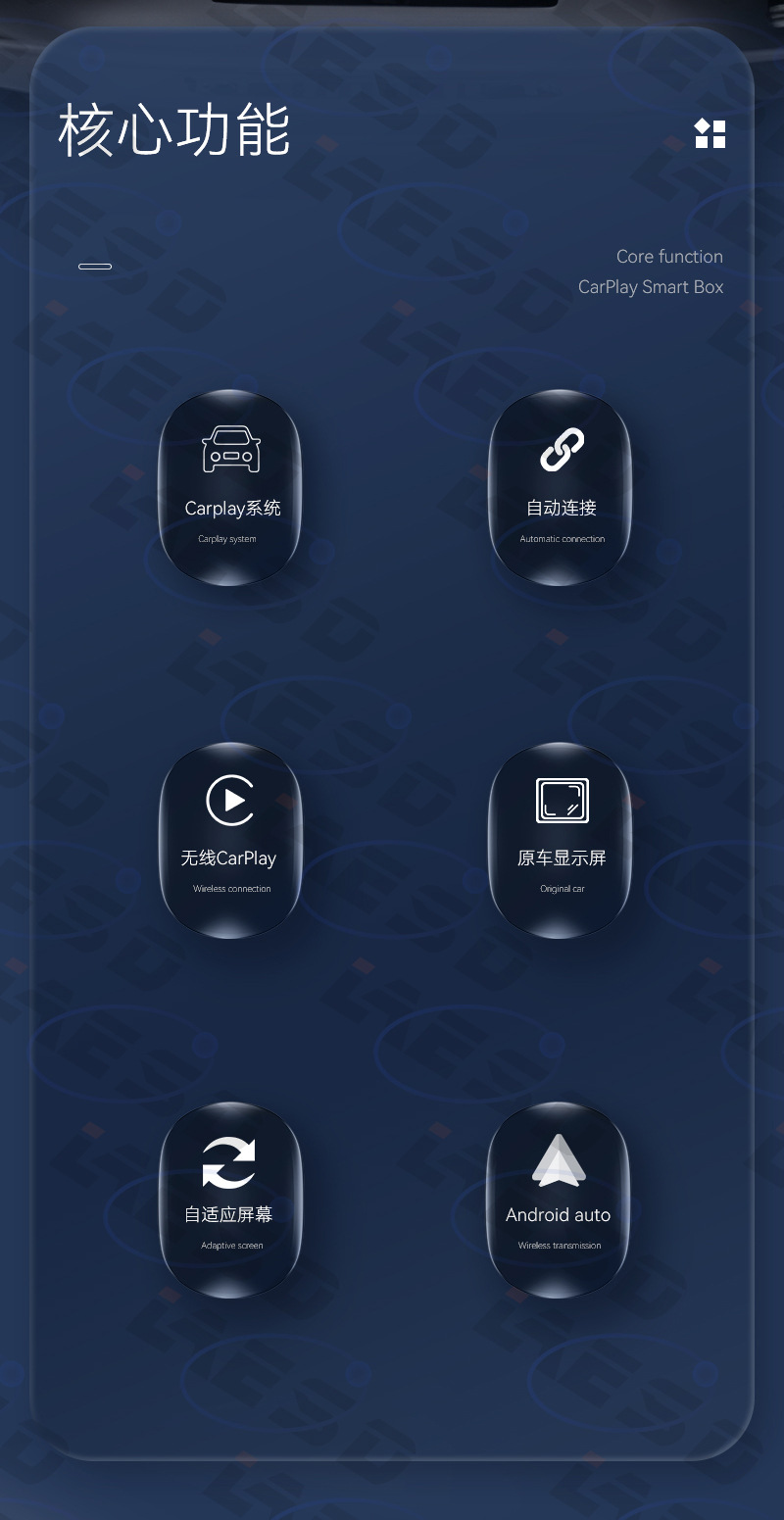 Hot-Selling 2-in-1 Android Auto Apple Wireless Carplay Box Smart Car-Machine Connectivity Carplay Box