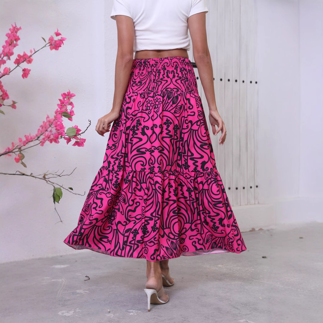 Commerce extérieur transfrontalier de vêtements pour femmes européens et américains, été 2025, style bohème, imprimés pour les vacances à la plage_voghion.com