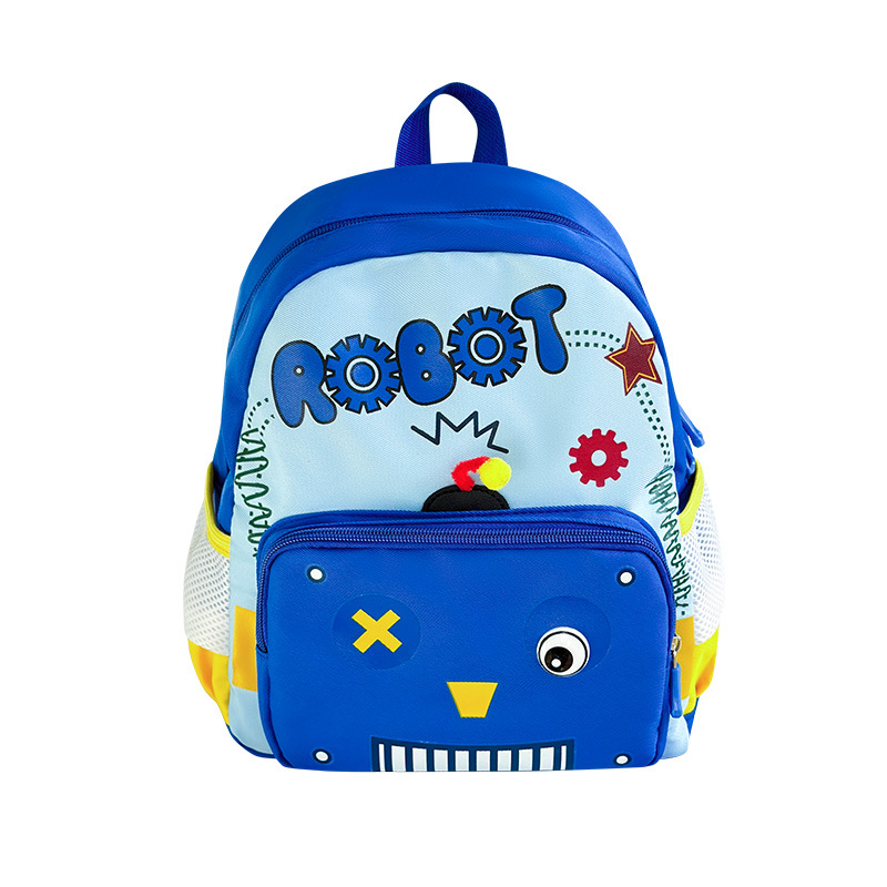 Mochila de jardín de infantes para bebés, dibujos animados, lindo robot, mochila para niños y niñas 2025 nueva mochila para niños de comercio exterior