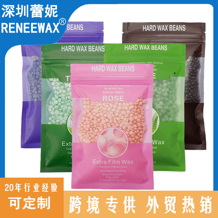 Wax Beans 100g Bagged Hair Removal Wax Beans Paper-Free Solid Wax Low-Melt Point Hair Removal Wax Hard Wax Bean Cross-Border