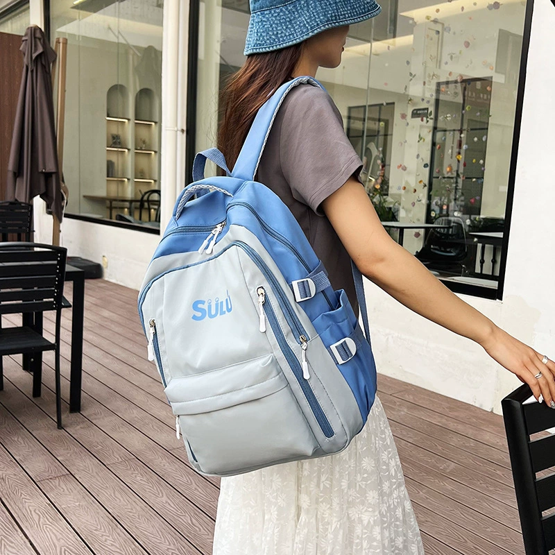 Capacious backpack, shoulder bag one shoulder, Korean style, for students, western style