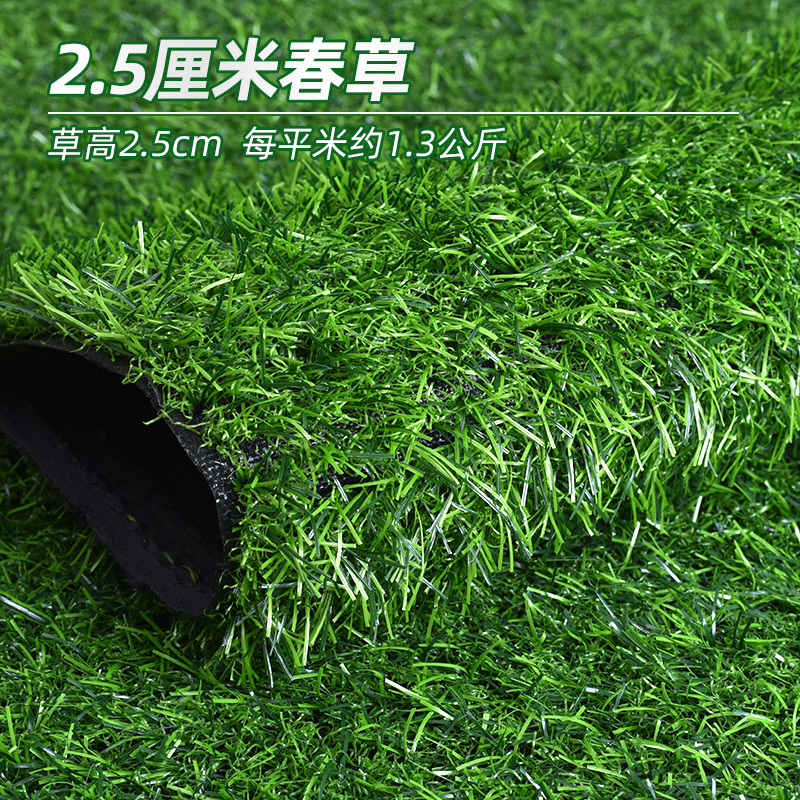 봄 잔디 2.5CM (암호화 된 이중 접착 노화 방지 난연 잔디 실크)