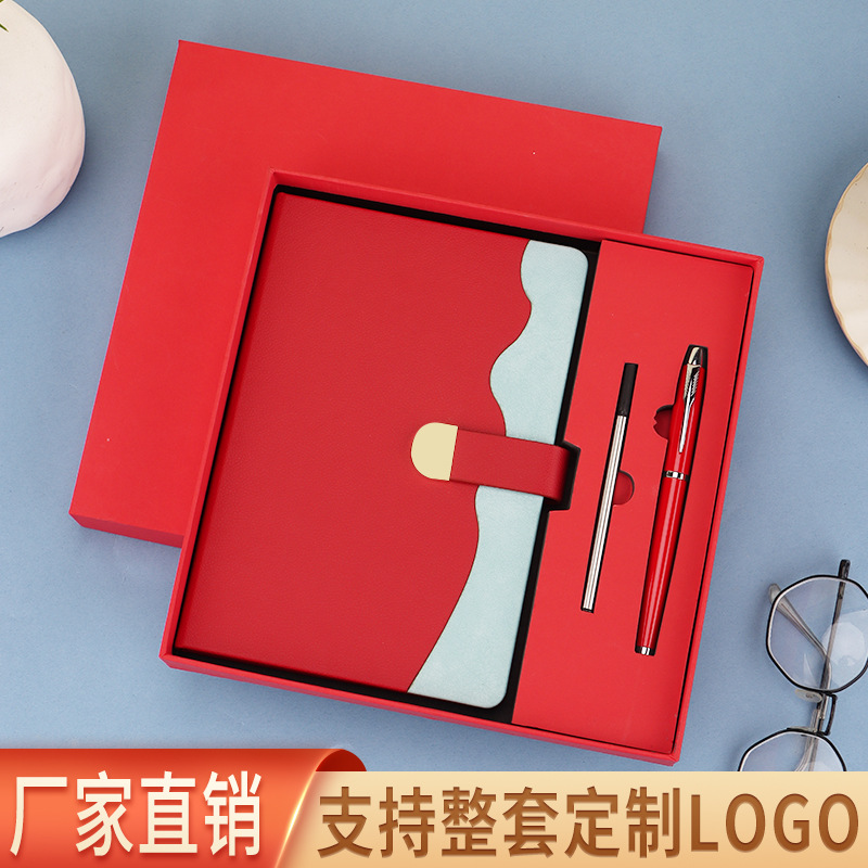 A5 Notebook Gift Box Set Customized with Printable Logo Corporate Gifts High-Value Notepad Thermos Cup Souvenir
