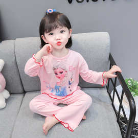 2025睡衣夏季春秋女宝宝家居服空调服套装透气秋衣秋裤长袖两件套