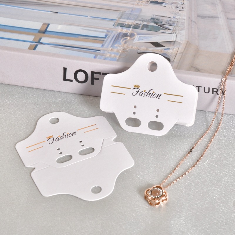 Pendientes de una semana, cartón, estampado en caliente, artesanía, collar de alta gama, pendientes, joyería, exhibición, empaque, tarjeta, logotipo