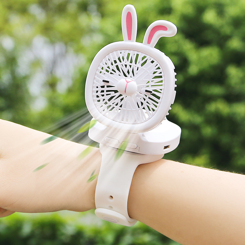 흰토끼 [충전모델 + 3단계 바람 + 화려한 조명] 새로운 업그레이드 + 무료 충전 케이블