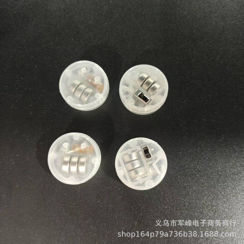 LED 電子発光ディスク DIY 材料ボタンスイッチ付きラウンド小さなカラフルなライトフラッシュジャイロライトアクセサリーライト|undefined