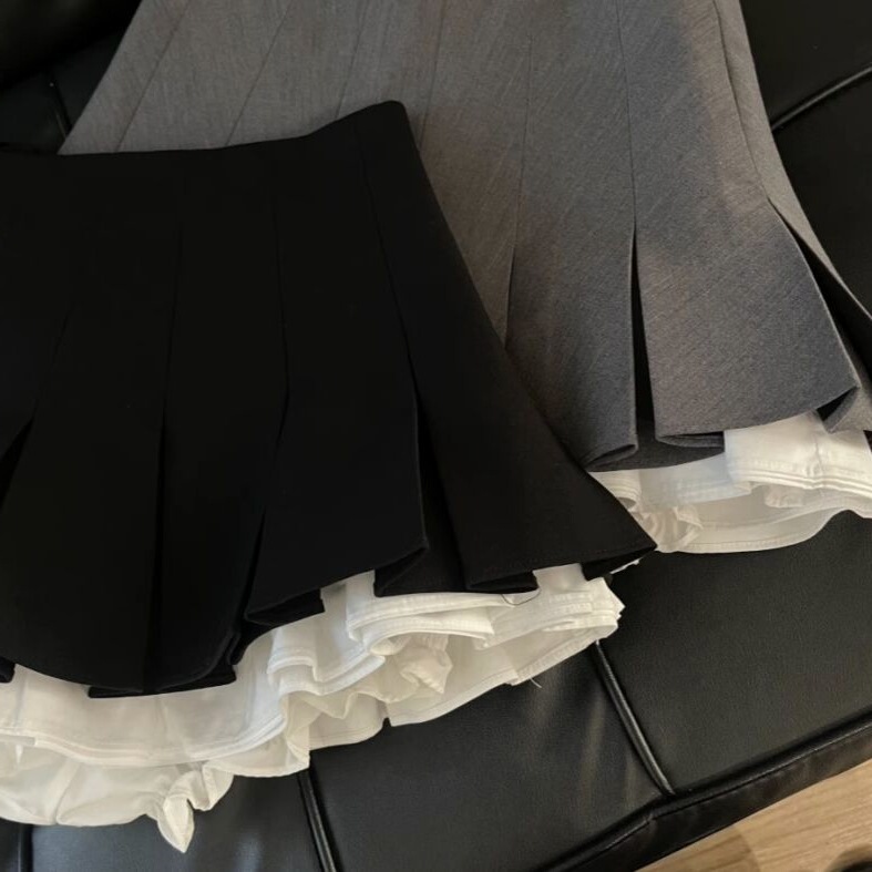 Hot Girl Black Elegant Versatile Cake Skirt Short Skirt Women's High Waist Slim Pleated Skirt Spring New A-Line Skirt Hot Girl Black Elegant Versatile Cake Skirt Short Skirt Women's High Waist Slim Pleated Skirt Spring New A-Line Skirt