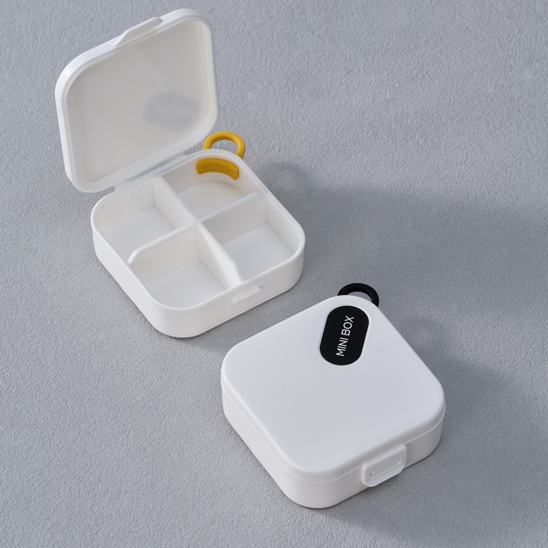 Portable storage box with a flip-top lid, dust-proof, and featuring compartments; a mini, travel-sized earplug case; a gift packaging box; a multi-functional jewelry box